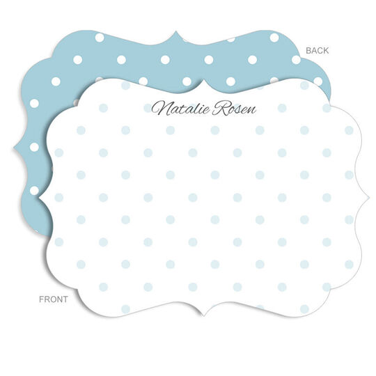 Personalized Ice Blue Dot Stationery